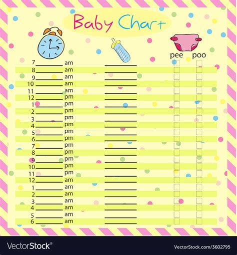 Baby chart for moms - colorful Royalty Free Vector Image