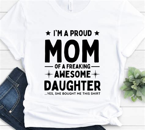 Im A Proud Mom Of A Freaking Awesome Daughter Svg Etsy