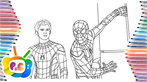 Spiderman Coloring Pages Spiderman As Tom Holland Coloring Milane