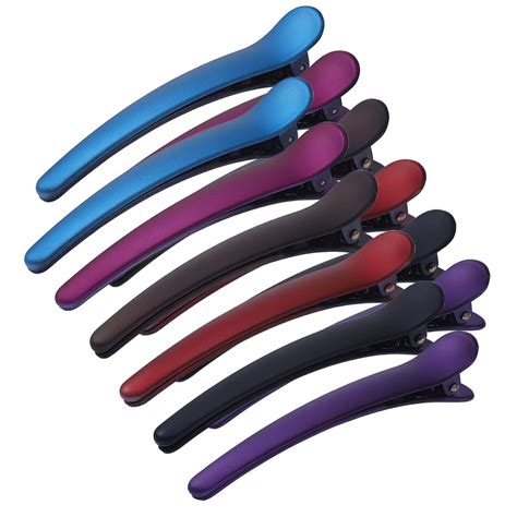 Bmambas Hair Clips For Styling Salon Sectioning Non Slip Colorful Plastic Duckbill