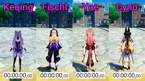 Yae Miko Vs Fischl Vs Keqing Vs Cyno Speed Comparison YouTube