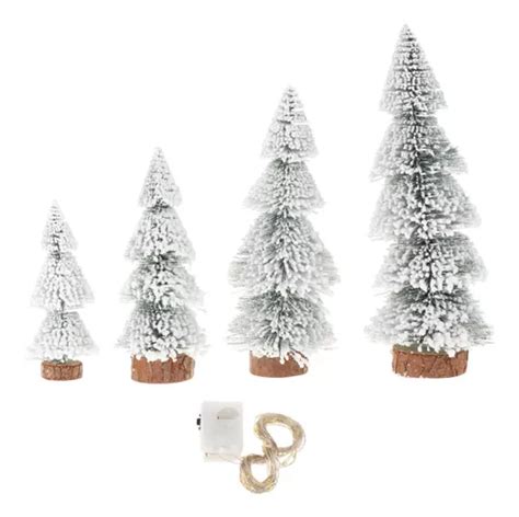 Rbol De Navidad Artificial Rbol Nevado En Miniatura Con Cuotas Sin