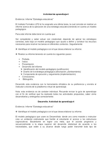 Actividad De Aprendizaje 4 Andres Maldonado Actividad De Aprendizaje 4 Evidencia Informe