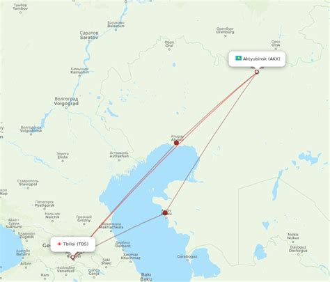 All Flight Routes From Tbilisi To Aktobe Tbs To Akx Flight Routes