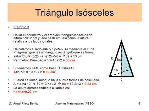 Arsenal tensión Neuropatía area del triangulo isosceles ejemplos Muy