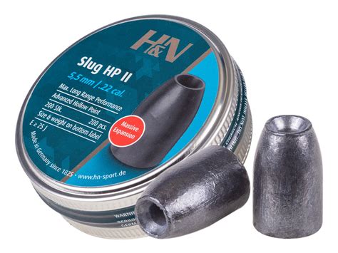 H N Slug HP II Hollowpoint 218 Cal 25 Gr 200ct Airgun Depot