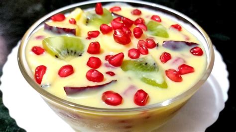 😋10minutes Dessert Recipe Quick And Easy Fruit Custard Recipe Super