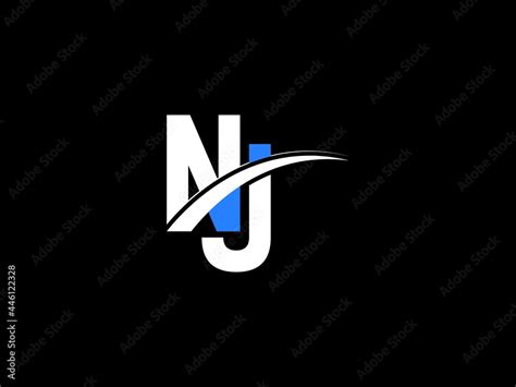 Letter Nj Logo Image Nj Letter Logo Design For Business Stock Vector