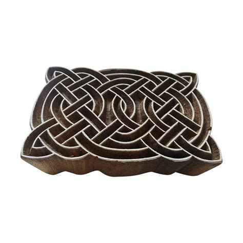 Rectangular Celtic Knot Stamp Print Stamp Textile Stamp Clay Etsy