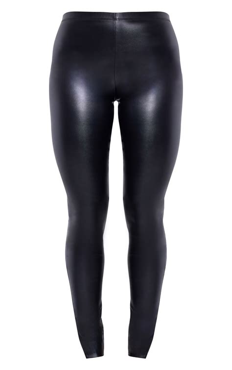 Black Faux Leather Leggings Co Ords Prettylittlething Aus