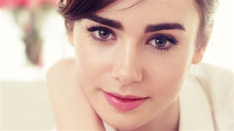 Womens White Top Lily Collins Hd 4k Hd Wallpaper Wallpaper Flare