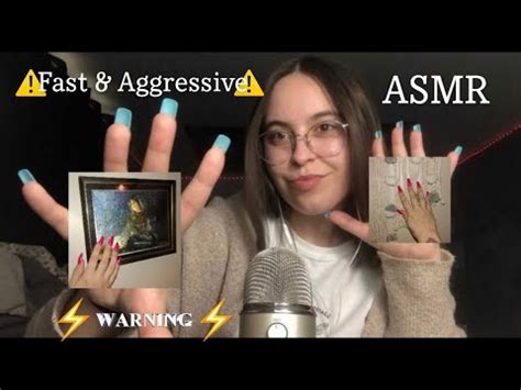 ASMR FAST BUILD UP TAPPING SCRATCHING HAND MOVEMENTS AGGRESSIVE