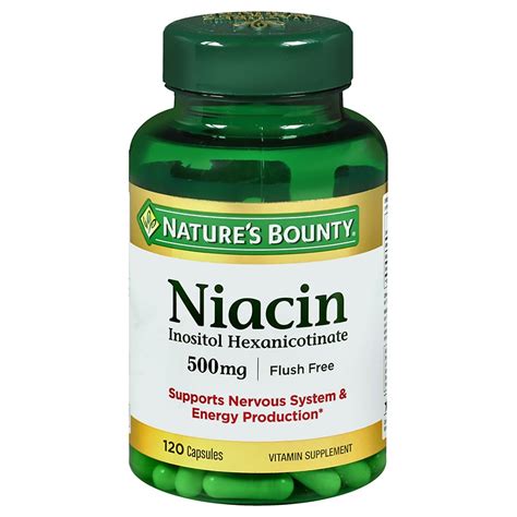 Natures Bounty Niacin 500 Mg Vitamin Supplement Capsules Walgreens