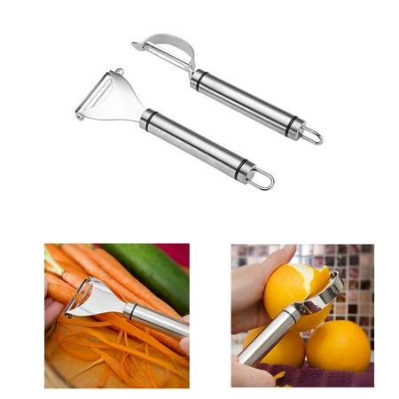 2Pcs Vegetable Peeler Set, Stainless Steel Y Shaped Vegetable Peeler ...