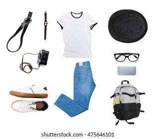 Collage Mens Clothing Isolated White Background Stockfoto Jetzt