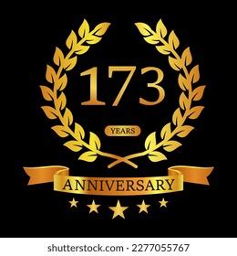 173 Th Anniversary Logo Template Illustration Stock Vector (Royalty ...