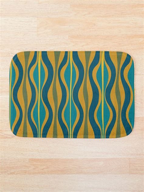 Hourglass Mid Century Modern Abstract Retro Pattern In Moroccan Blue