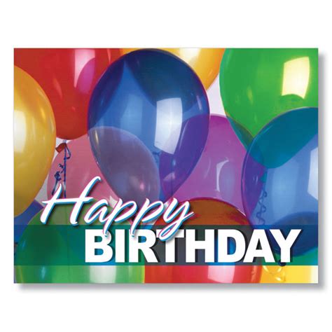 Bright Balloons Birthday Cards for Employee Birthdays