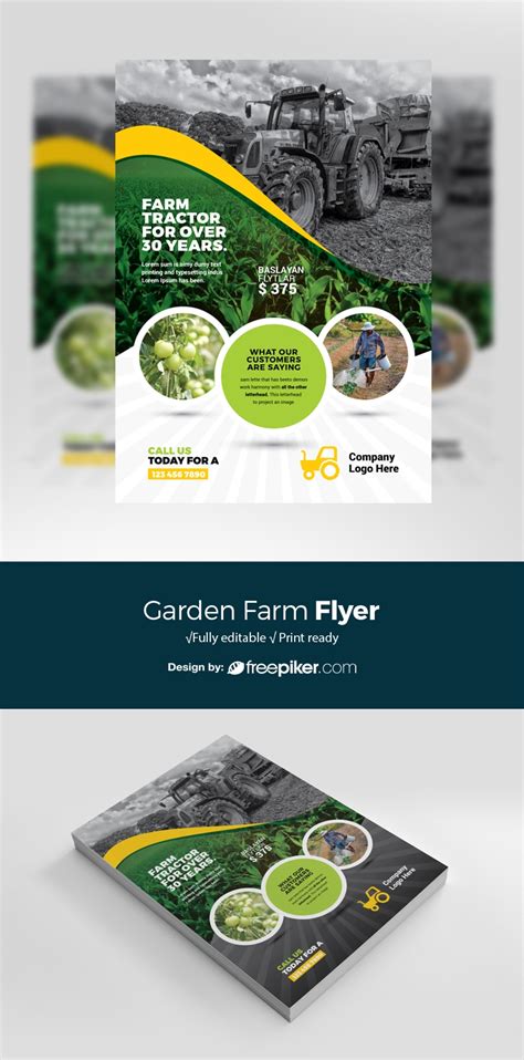 Freepiker Garden Farm Agriculture Flyer