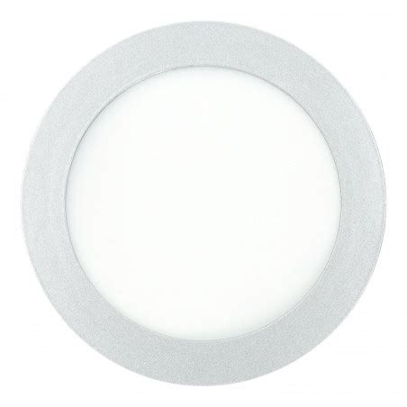 Downlight panel 12w redondo plata luz blanca y cálida