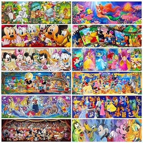 Disney Pintura Diamante 5D De Princesa Mickey Mouse Kit De Bordado De