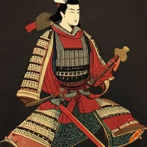 Ukiyo E Style Artwork Of A Samurai On Craiyon