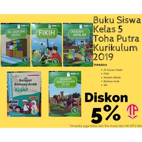 Jual BUKU SISWA KELAS V MI TOHA PUTRA EDISI REVISI TERBARU KURIKULUM