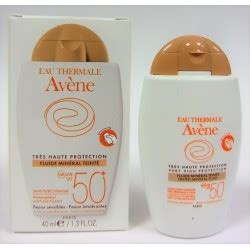 Avène Solaire Fluide minéral teinté SPF 50 Peaux sensibles