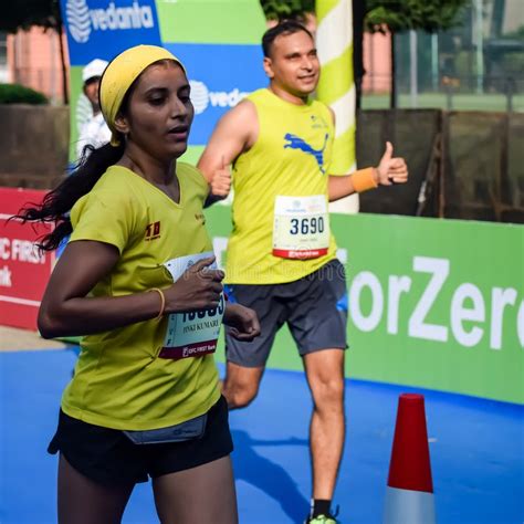 New Delhi India October Vedanta Delhi Half Marathon Race