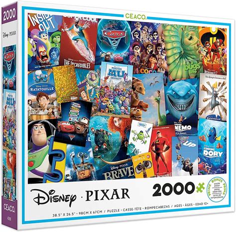 Ceaco Disney Pixar Movie Posters 2000 Piece Interlocking Jigsaw