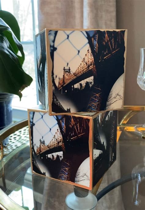 Cube Block Art Manhattan Bridge Etsy