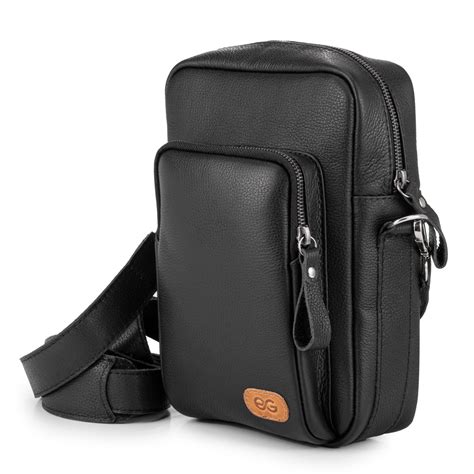 Bolsa Masculina Shoulder Bag Couro Leg Timo Tiracolo Pequena