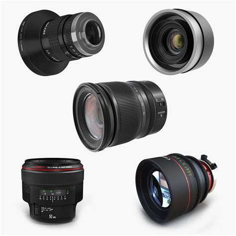 Camera lenses 3 lens 3D model - TurboSquid 1594948