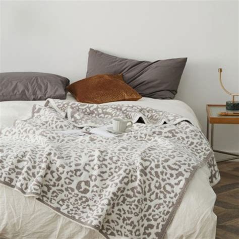 Cottonmore Leopard Pattern Microfibre Winter Blanket 130x160cm Super