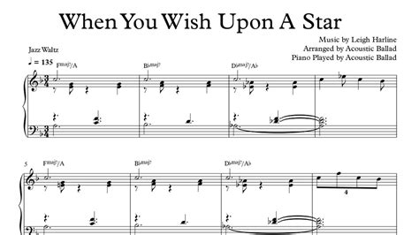 Jazz Piano When You Wish Upon A Star Score Jazz Waltz Solo