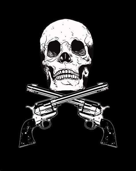 How To Draw A Skull With Guns