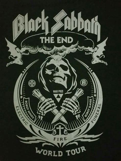 Black Sabbath The End 2016 Rock Band Posters Black Sabbath Black