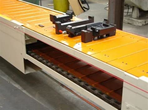 Stainless Steel Electric Slat Chain Conveyors Material Handling