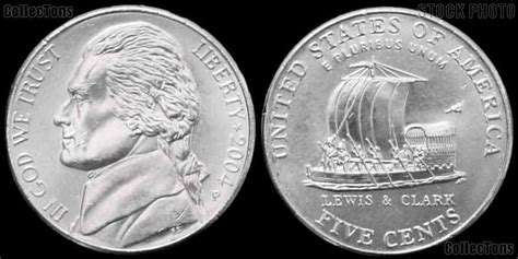 2004-P Jefferson Nickel GEM BU Keelboat Design from Westward Journey ...