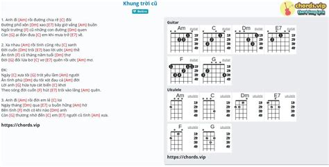 Chord Khung trời cũ tab song lyric sheet guitar ukulele chords vip