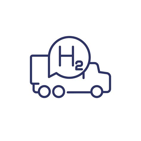 Hydrogen Truck Line Icon Hydrogen Powered Vehicle 27465686 Vector Art At Vecteezy