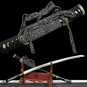 Lqsmx Sword Cm Espada Samurai Tachi Katana Acero De Resorte Forjado