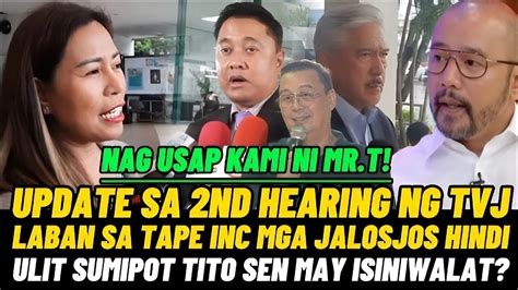 UPDATE SA 2ND HEARING NG TVJ VS TAPE TITO SOTTO DUMATING NA MGA