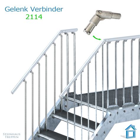 Gelenk Verbinder Handlauf Optigo Stahltreppe Steinhaus Treppen