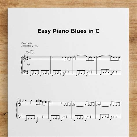 excitation Une phrase De bonne heure blues piano sheet music Once ...