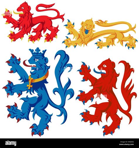 Heraldic Lion Stock Vector Image Art Alamy