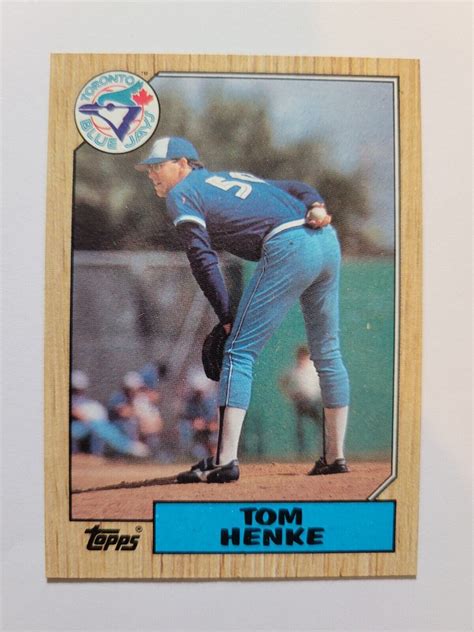 1987 TOPPS TOM HENKE 510 NM EBay