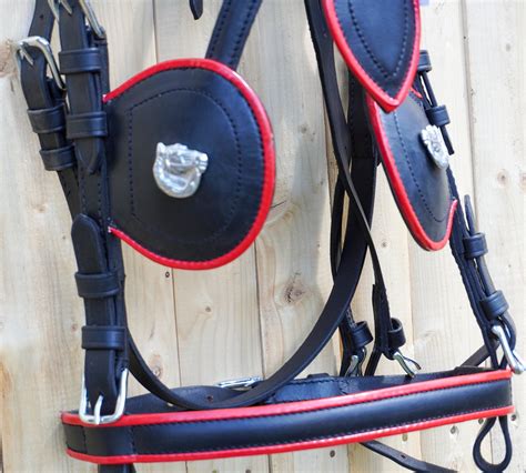 Full Size Leather Horse Driving Harness With Red Trim - Etsy