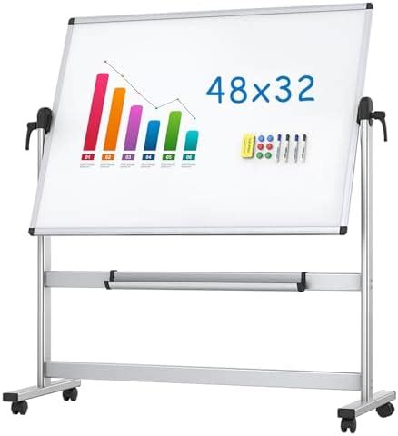 Viz Pro Double Sided Magnetic Mobile Whiteboard X Inches Dry