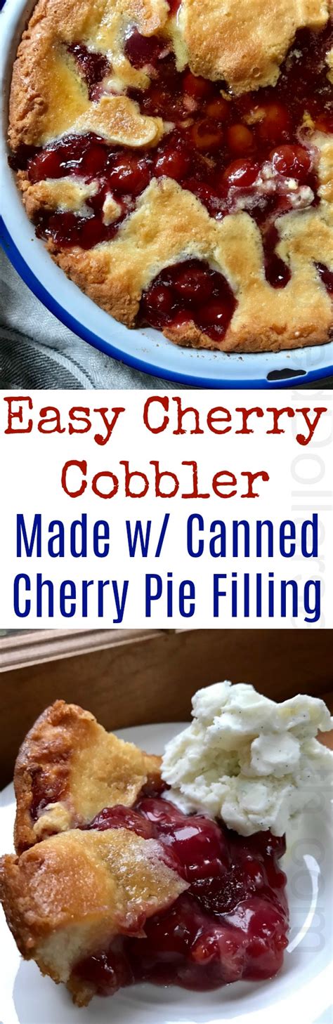 Easy Cherry Cobbler Recipe With Canned Cherry Pie Filling One Hundred